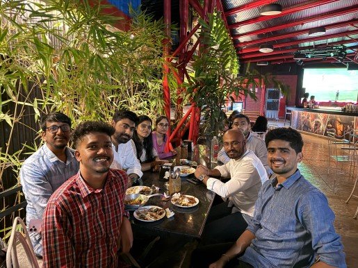 Bharathi with Team